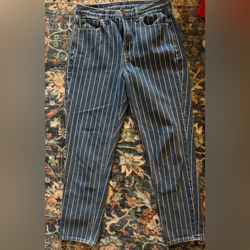 AE Striped Blue Jeans